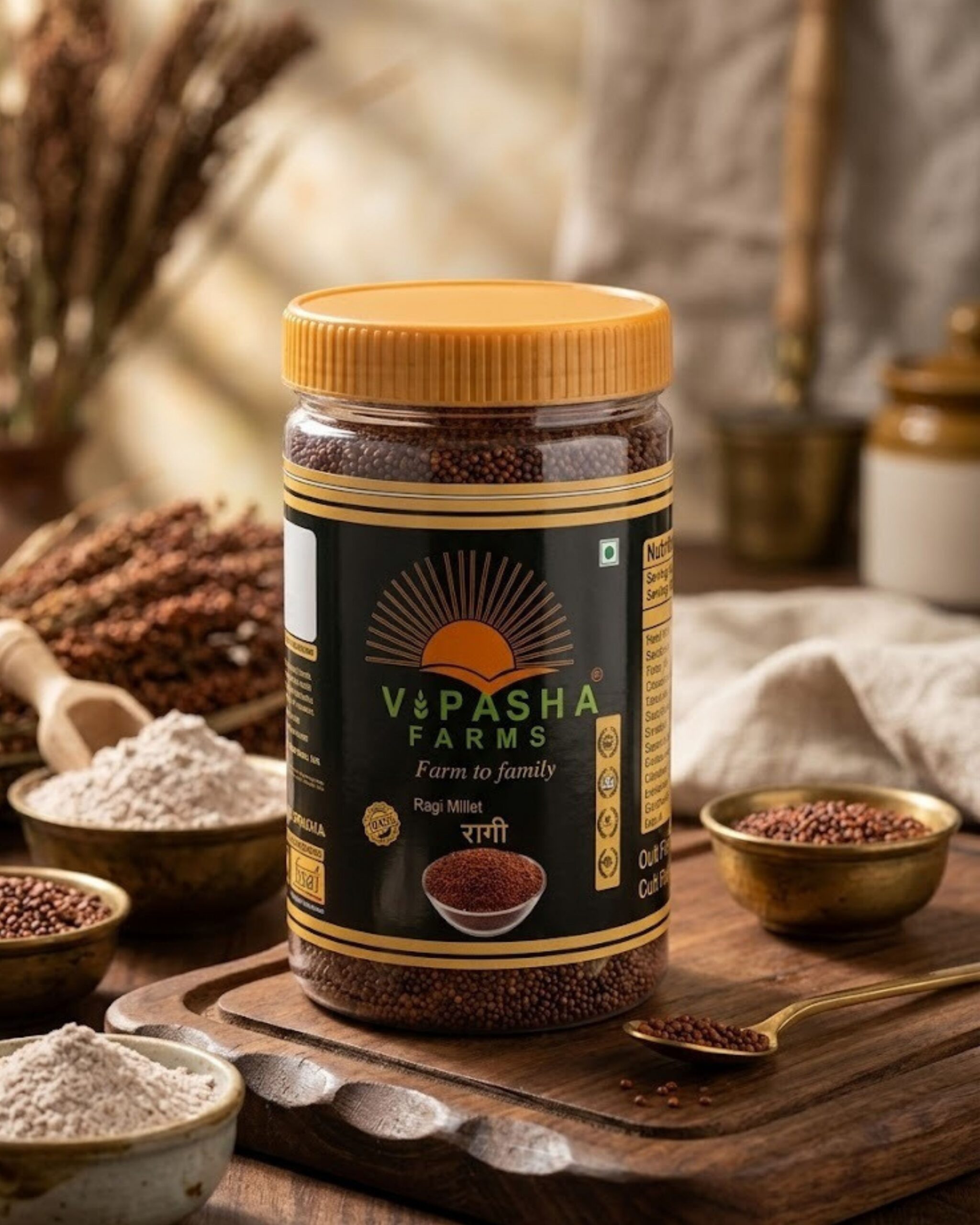 Organic Ragi Millet by Vipasha Farm 500 Grm