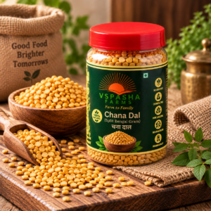 Vspasha Farms Chana Dal (Split Bengal Gram) | 100% Natural & Premium Quality | Clean & Fresh | Rich in Nutrition | No Additives | Ideal for Everyday Cooking 500Gm